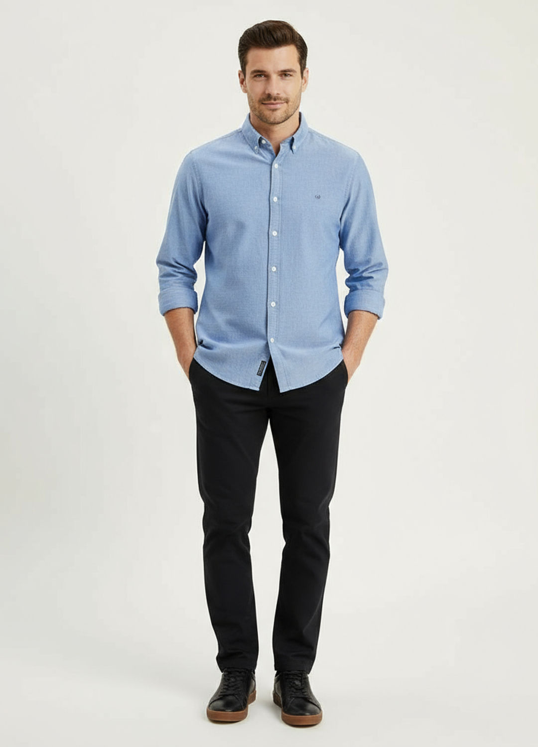Blue Precision: Smart Casual Shirt Mood